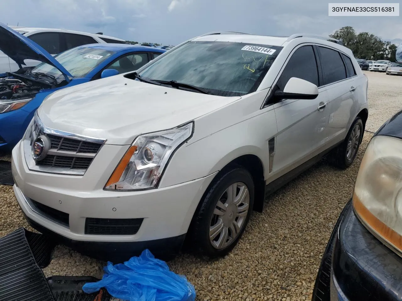 3GYFNAE33CS516381 2012 Cadillac Srx Luxury Collection