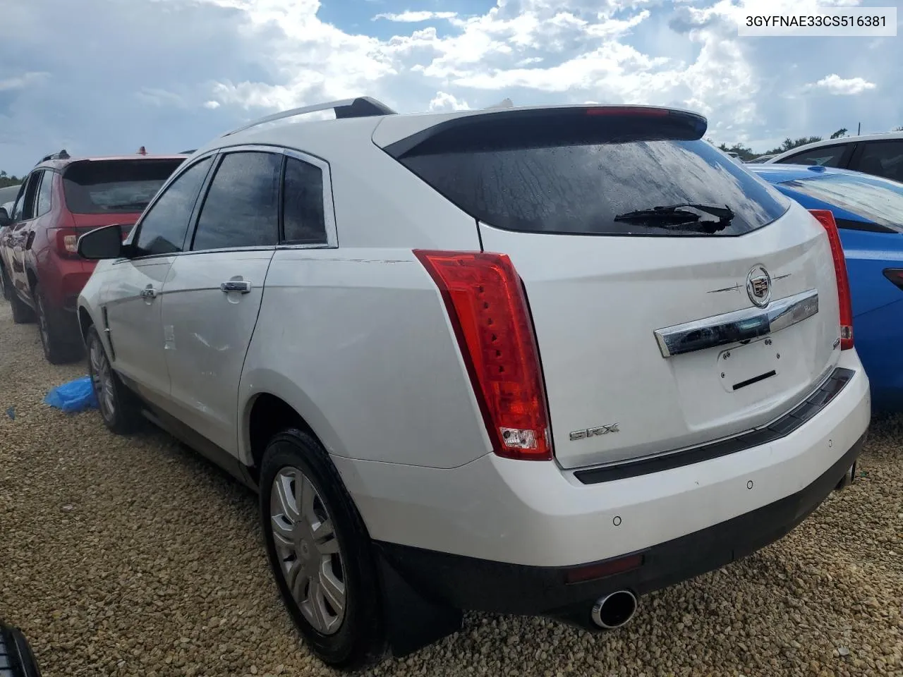 3GYFNAE33CS516381 2012 Cadillac Srx Luxury Collection