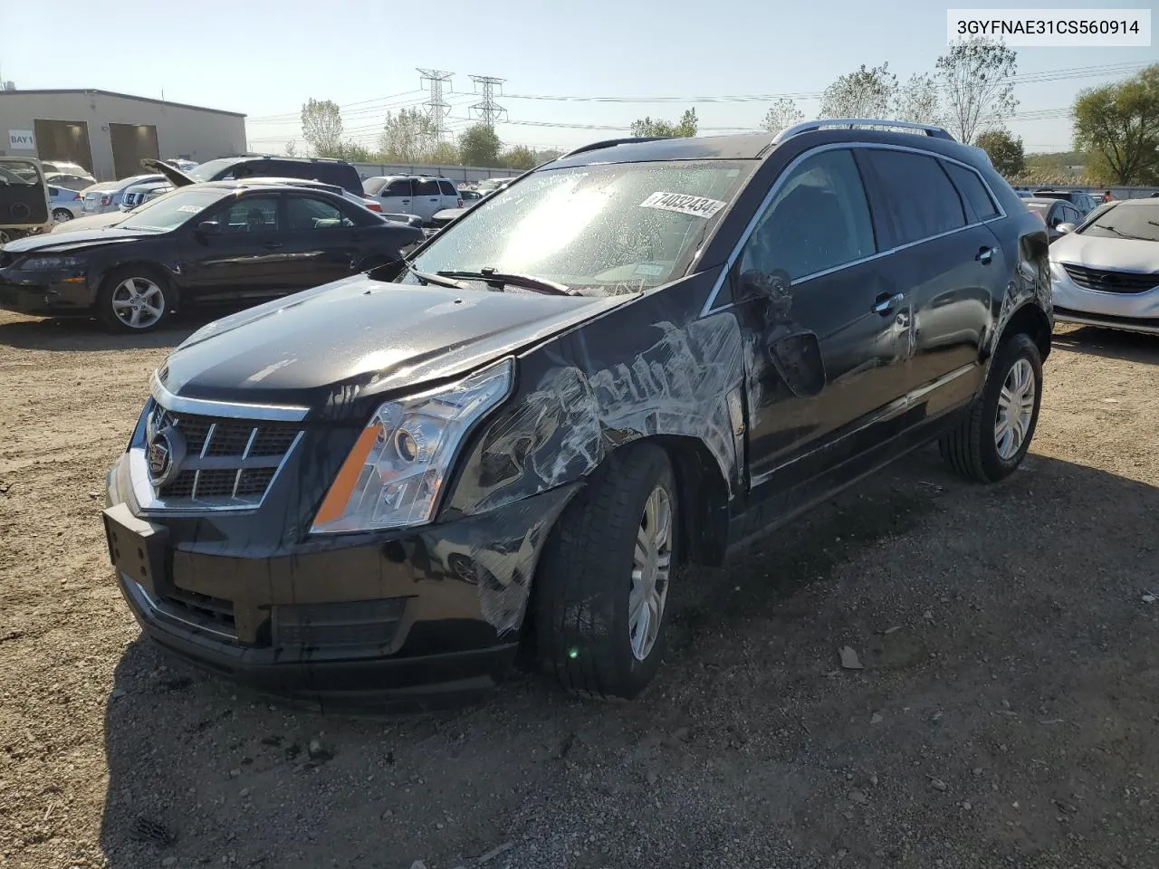 2012 Cadillac Srx Luxury Collection VIN: 3GYFNAE31CS560914 Lot: 74032434