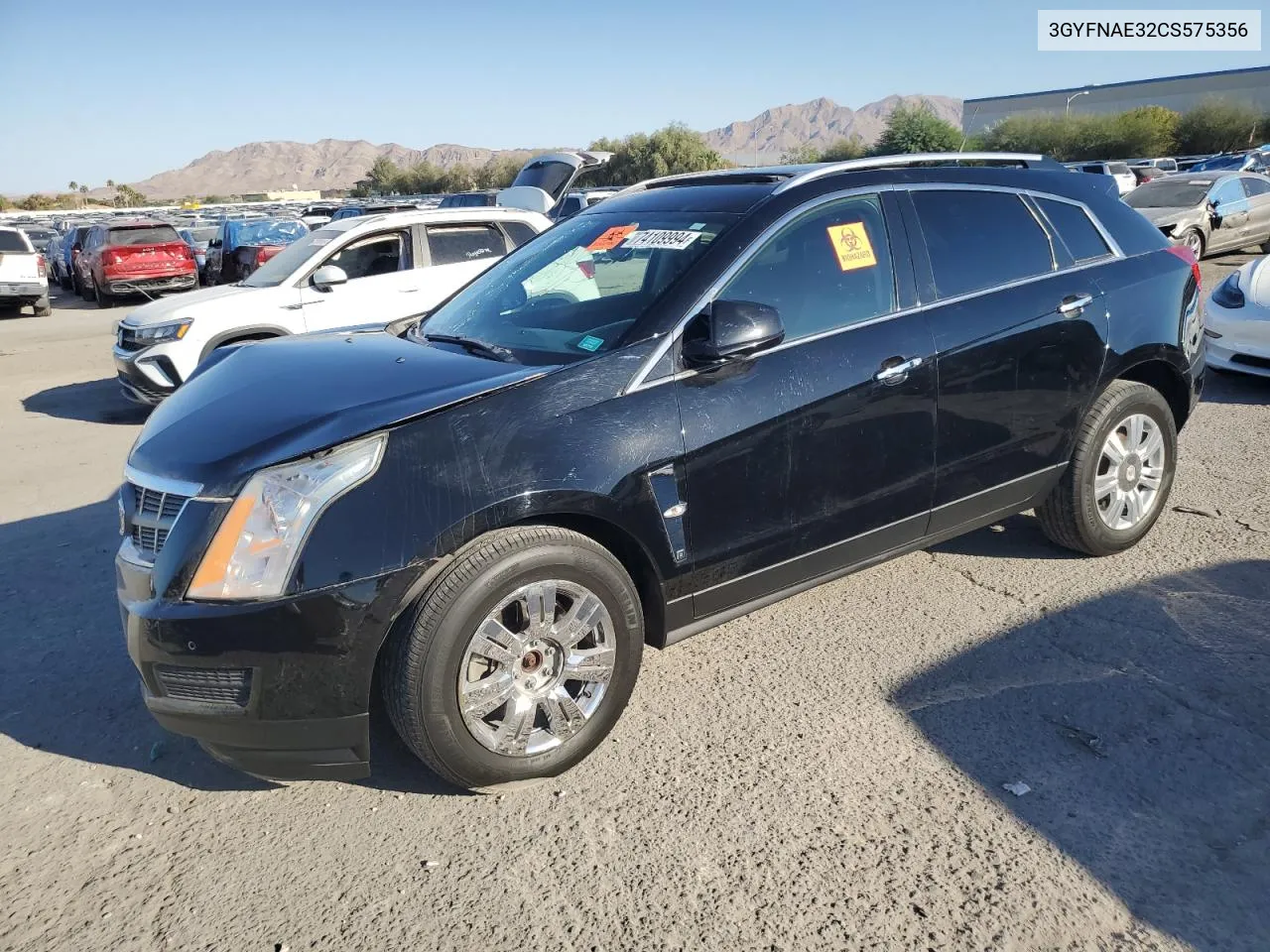 2012 Cadillac Srx Luxury Collection VIN: 3GYFNAE32CS575356 Lot: 74109994