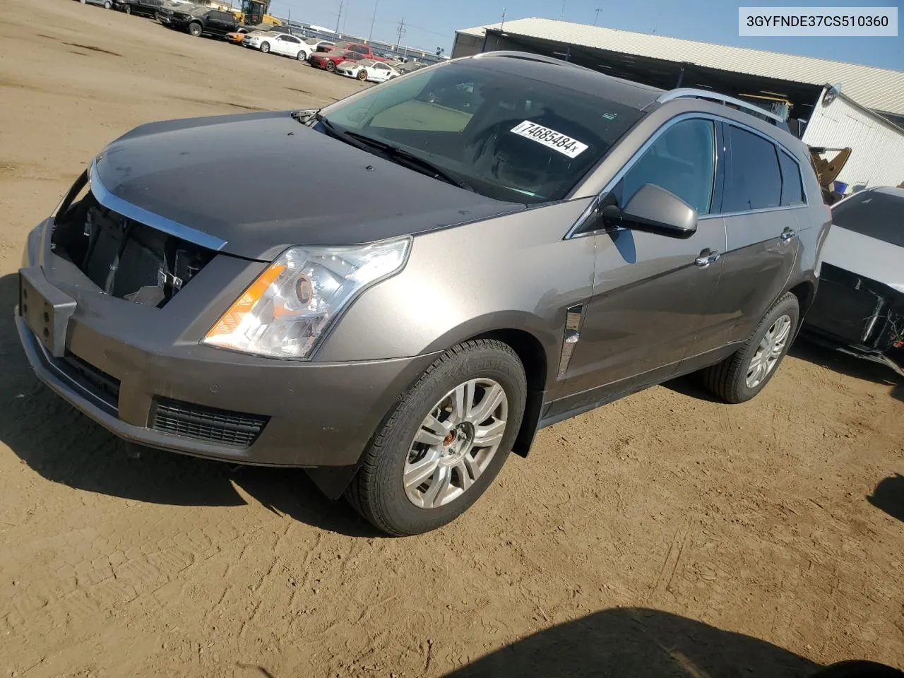 2012 Cadillac Srx Luxury Collection VIN: 3GYFNDE37CS510360 Lot: 74685484