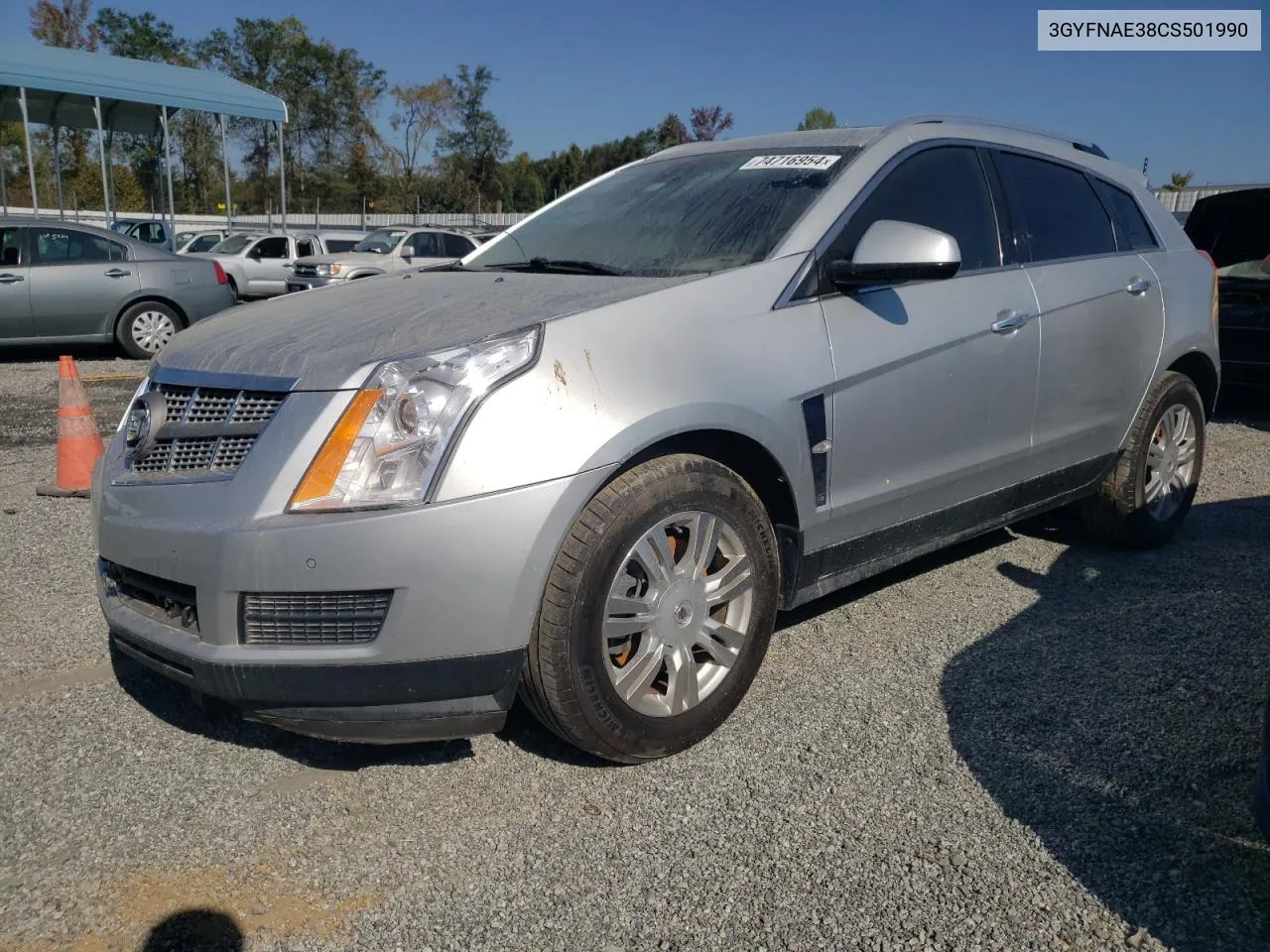 2012 Cadillac Srx Luxury Collection VIN: 3GYFNAE38CS501990 Lot: 74716954