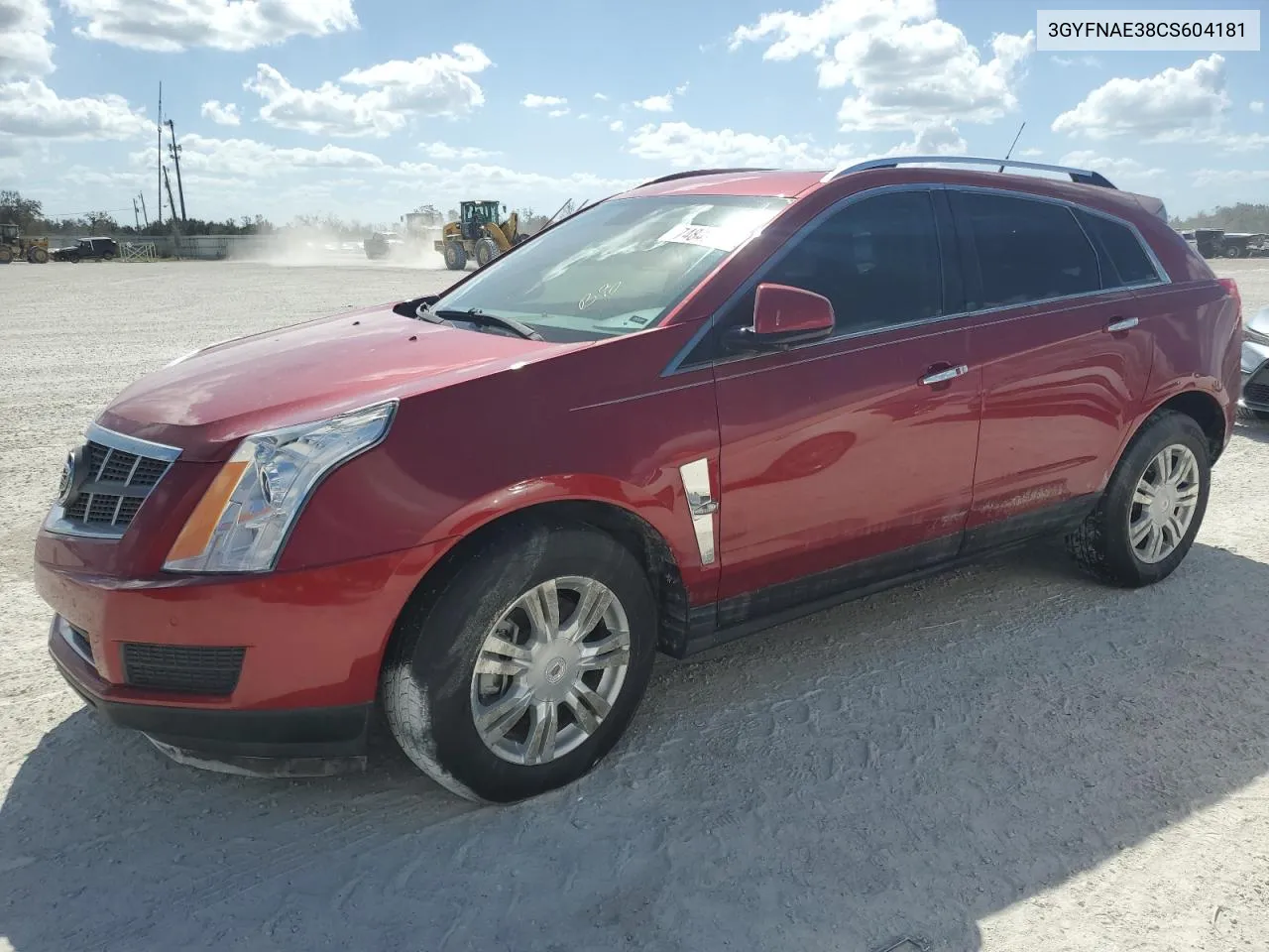 2012 Cadillac Srx Luxury Collection VIN: 3GYFNAE38CS604181 Lot: 74849354