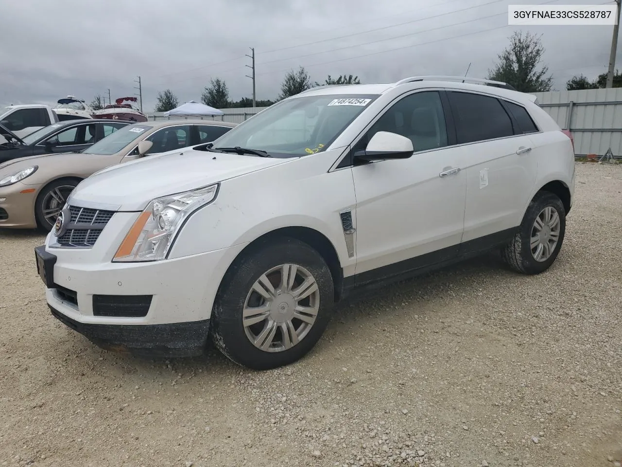 2012 Cadillac Srx Luxury Collection VIN: 3GYFNAE33CS528787 Lot: 74874254