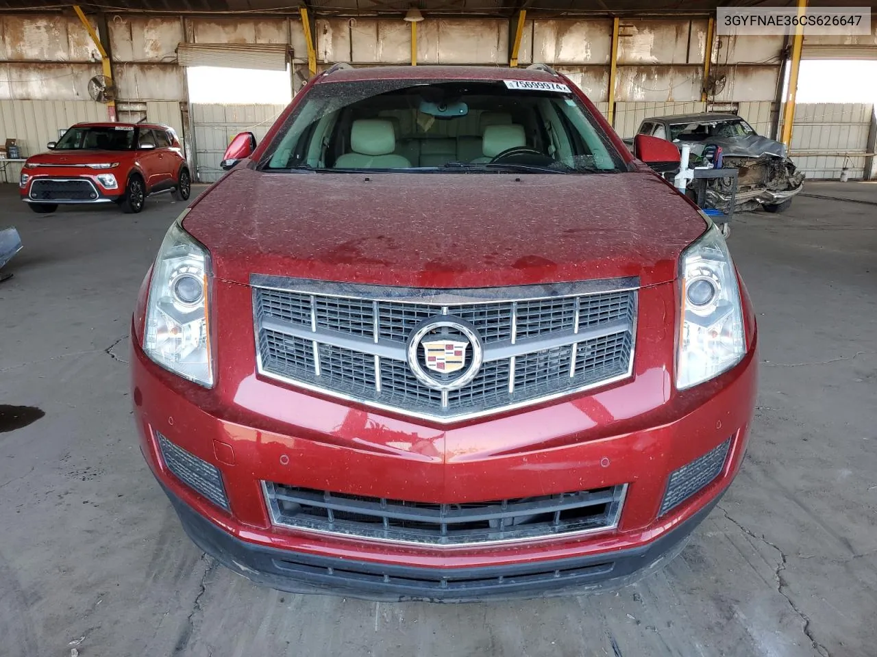 2012 Cadillac Srx Luxury Collection VIN: 3GYFNAE36CS626647 Lot: 75699974