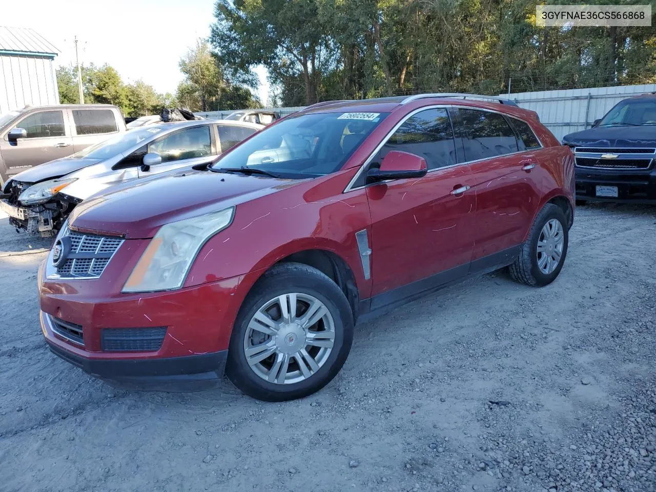 2012 Cadillac Srx Luxury Collection VIN: 3GYFNAE36CS566868 Lot: 75802554