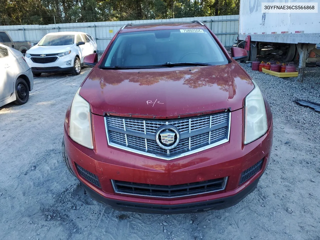 2012 Cadillac Srx Luxury Collection VIN: 3GYFNAE36CS566868 Lot: 75802554