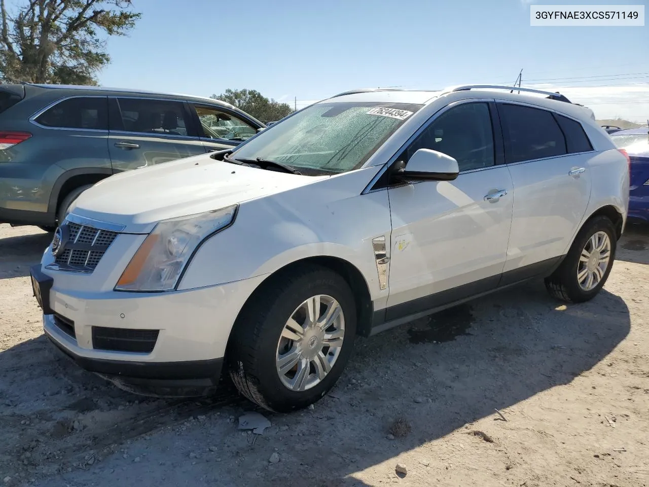 2012 Cadillac Srx Luxury Collection VIN: 3GYFNAE3XCS571149 Lot: 76244394