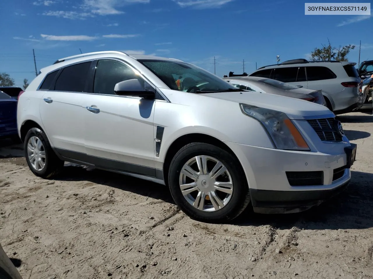 2012 Cadillac Srx Luxury Collection VIN: 3GYFNAE3XCS571149 Lot: 76244394