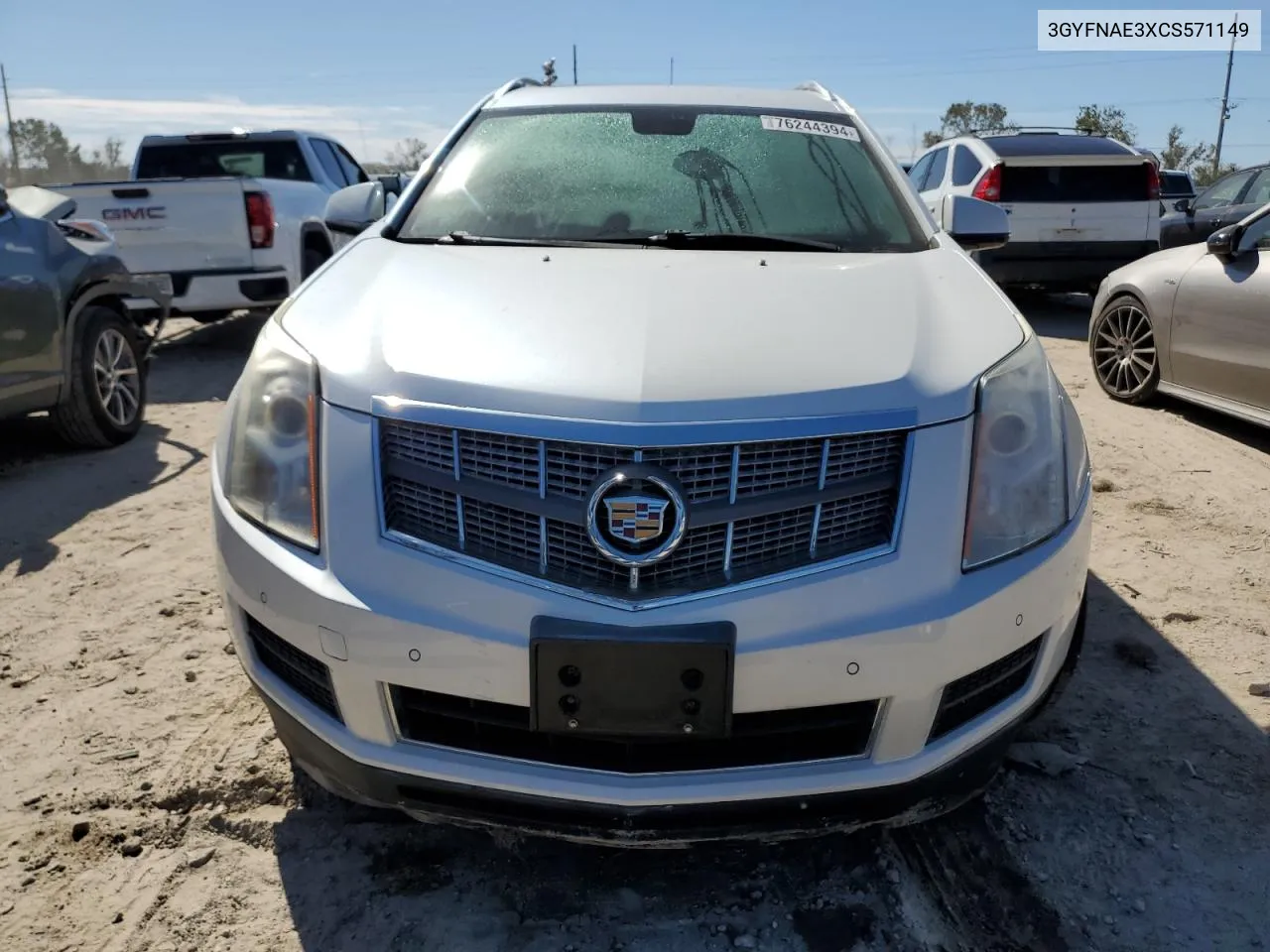 2012 Cadillac Srx Luxury Collection VIN: 3GYFNAE3XCS571149 Lot: 76244394