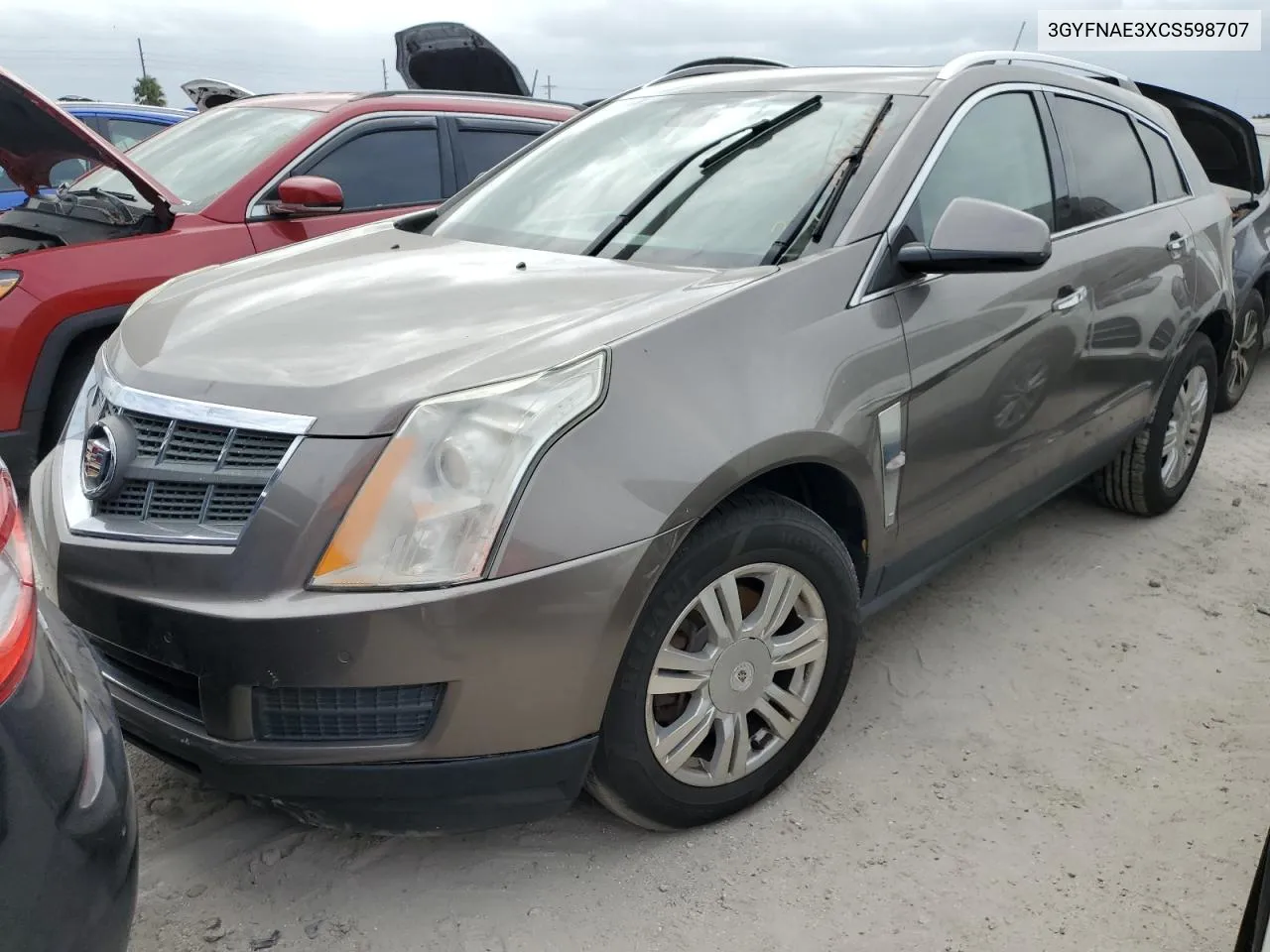 2012 Cadillac Srx Luxury Collection VIN: 3GYFNAE3XCS598707 Lot: 76696474