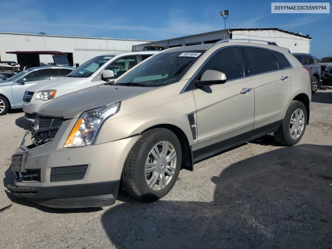 2012 Cadillac Srx Luxury Collection VIN: 3GYFNAE33CS599794 Lot: 76824684