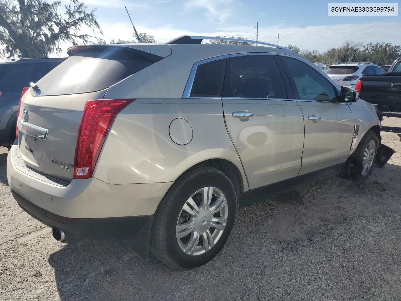 2012 Cadillac Srx Luxury Collection VIN: 3GYFNAE33CS599794 Lot: 76824684