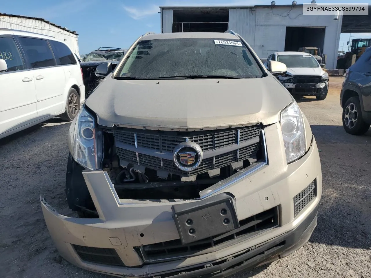 2012 Cadillac Srx Luxury Collection VIN: 3GYFNAE33CS599794 Lot: 76824684