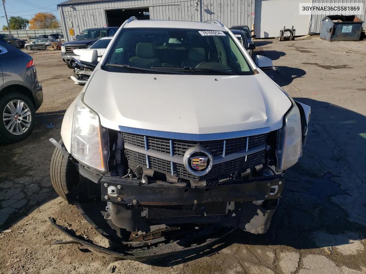 2012 Cadillac Srx Luxury Collection VIN: 3GYFNAE36CS581869 Lot: 78169254