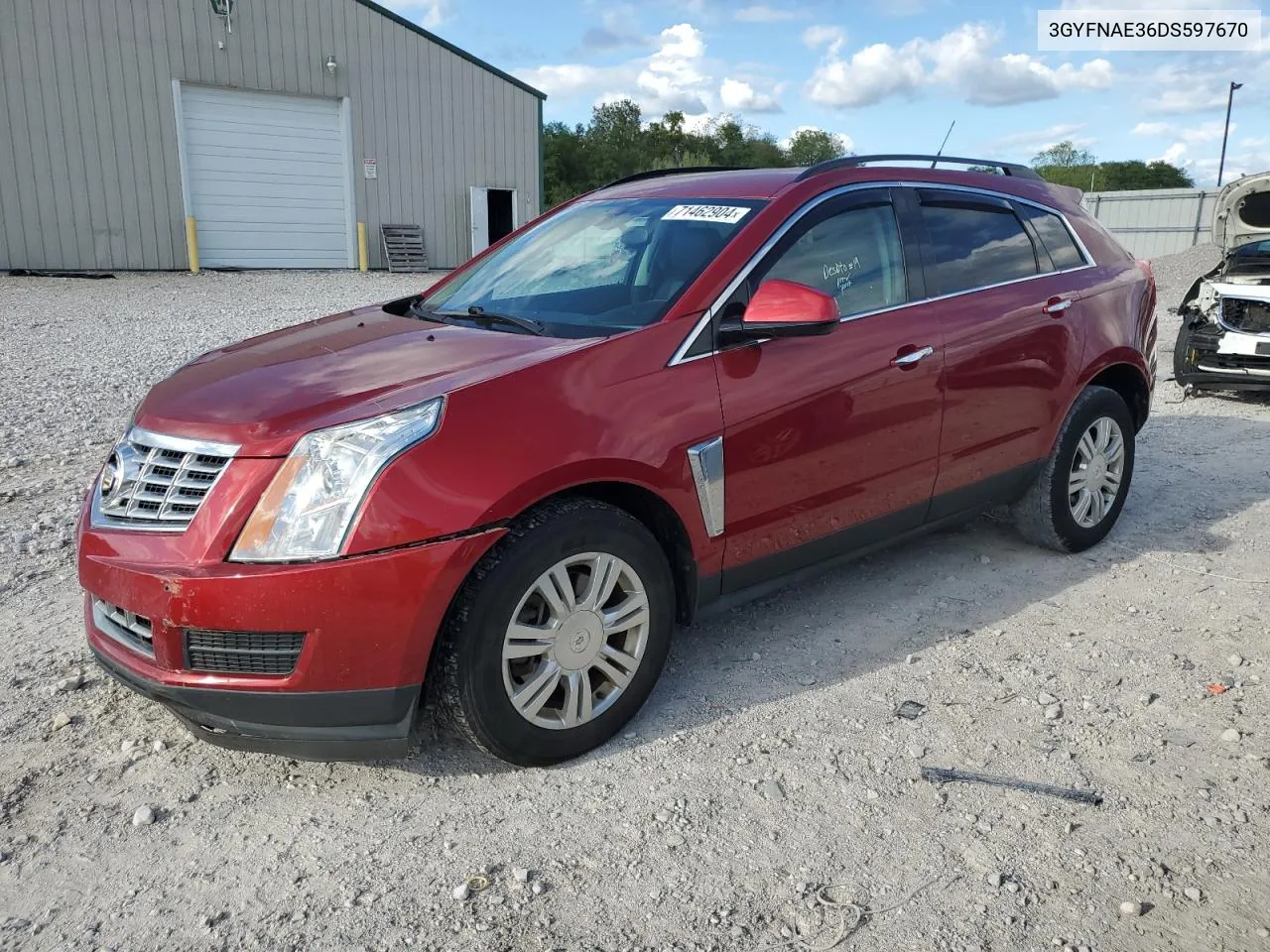 2013 Cadillac Srx VIN: 3GYFNAE36DS597670 Lot: 71462904