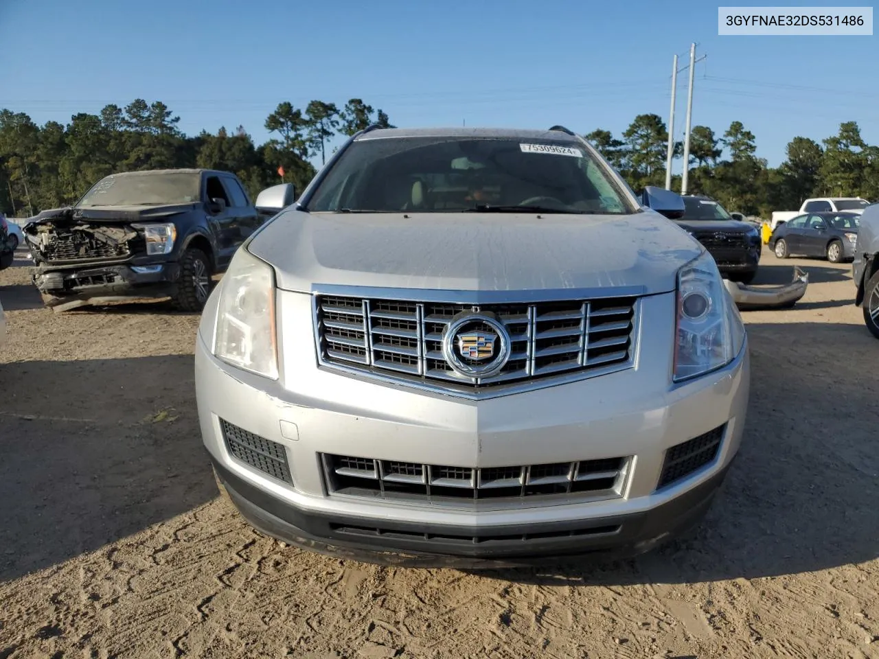 2013 Cadillac Srx VIN: 3GYFNAE32DS531486 Lot: 75309624