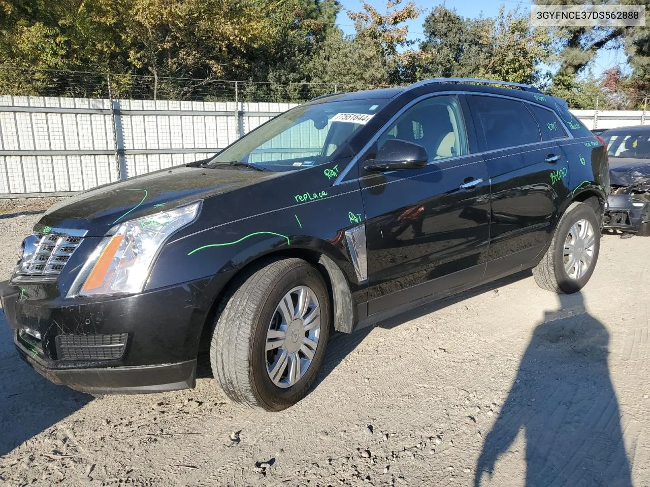 3GYFNCE37DS562888 2013 Cadillac Srx Luxury Collection