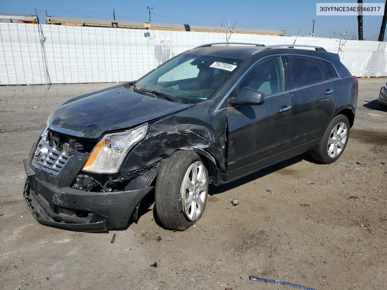 2014 Cadillac Srx Performance Collection VIN: 3GYFNCE34ES566317 Lot: 75472034