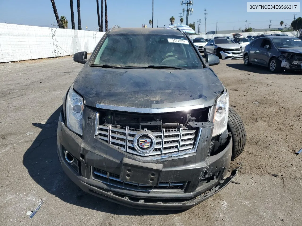 2014 Cadillac Srx Performance Collection VIN: 3GYFNCE34ES566317 Lot: 75472034