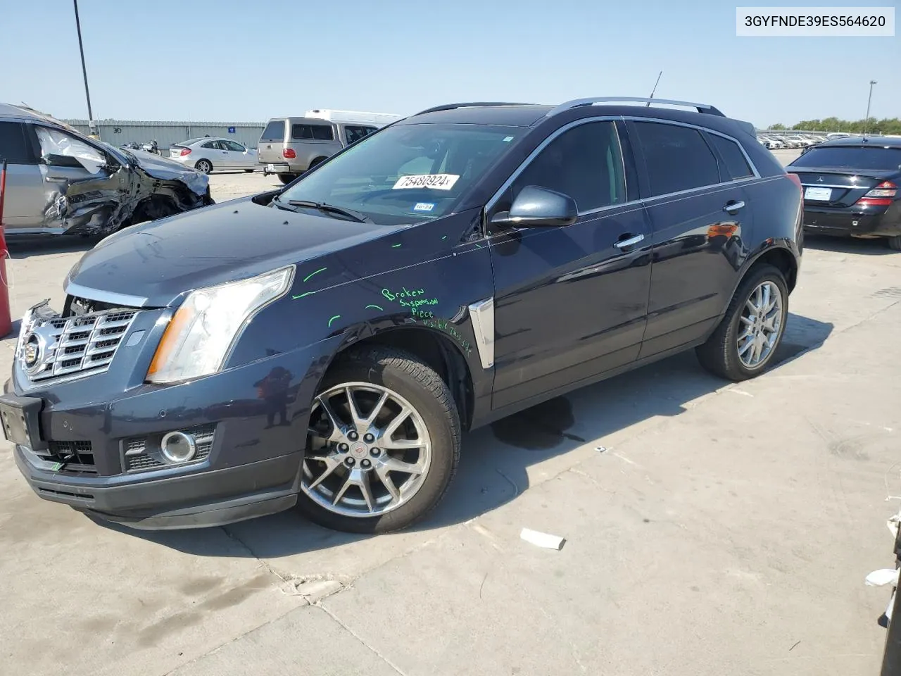 2014 Cadillac Srx Premium Collection VIN: 3GYFNDE39ES564620 Lot: 75480924