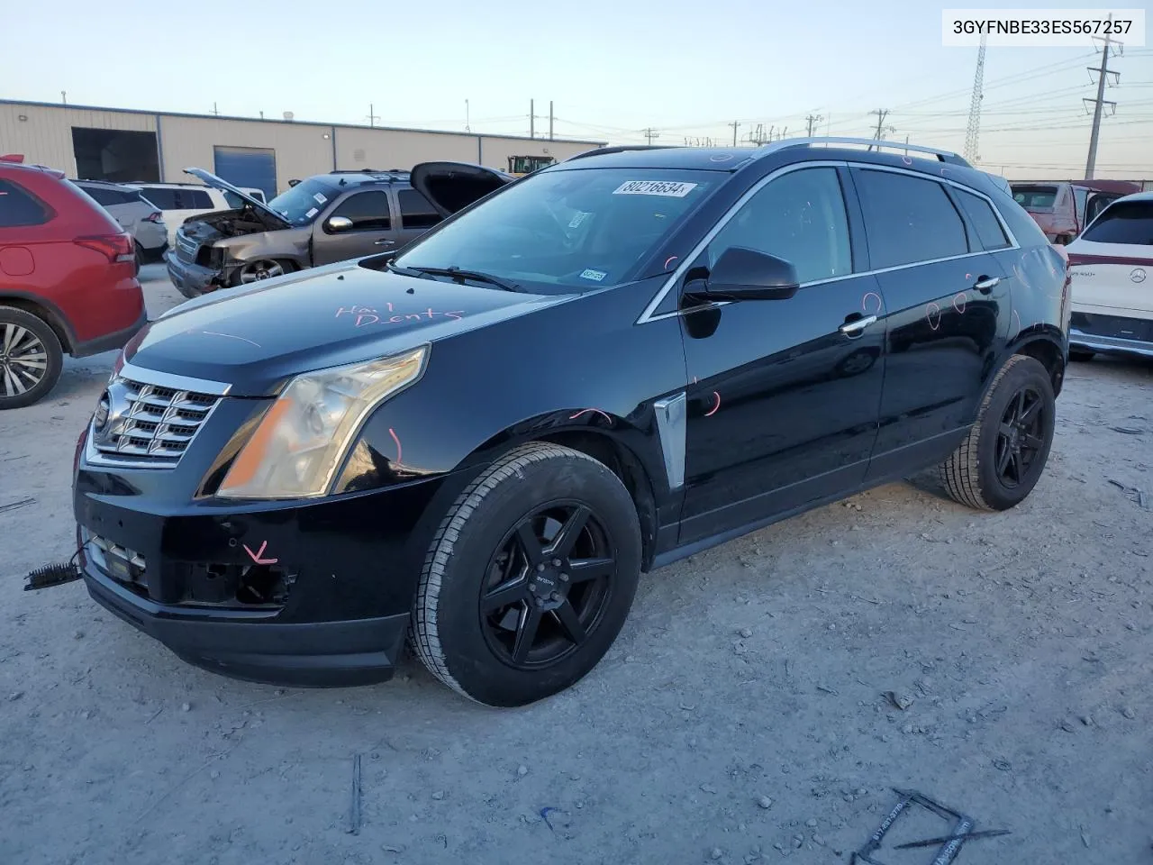 2014 Cadillac Srx Luxury Collection VIN: 3GYFNBE33ES567257 Lot: 80216634