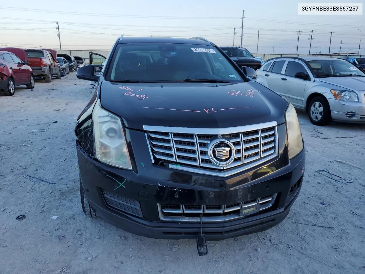 2014 Cadillac Srx Luxury Collection VIN: 3GYFNBE33ES567257 Lot: 80216634