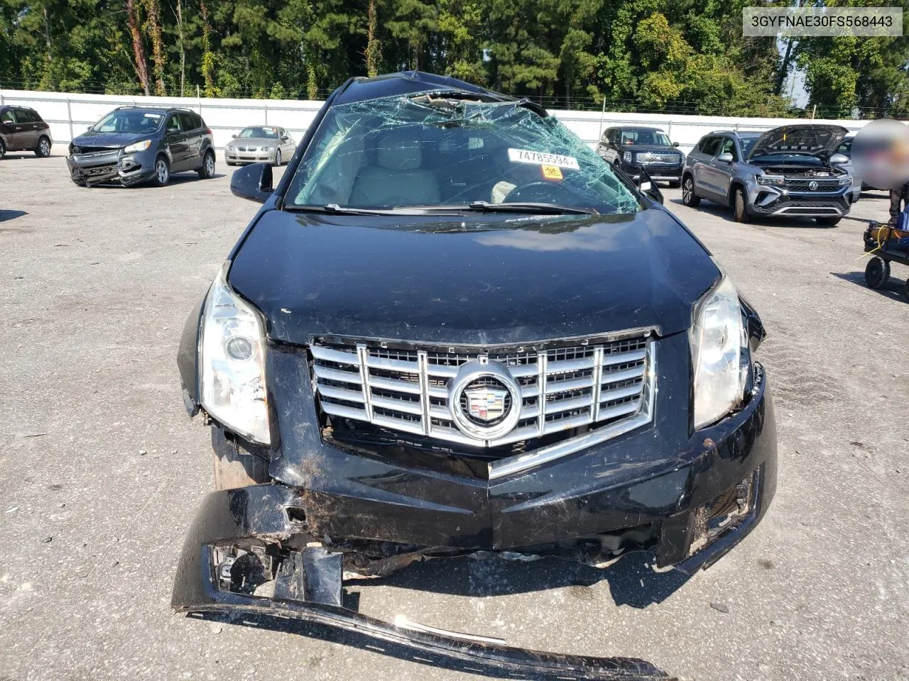 2015 Cadillac Srx VIN: 3GYFNAE30FS568443 Lot: 74785594