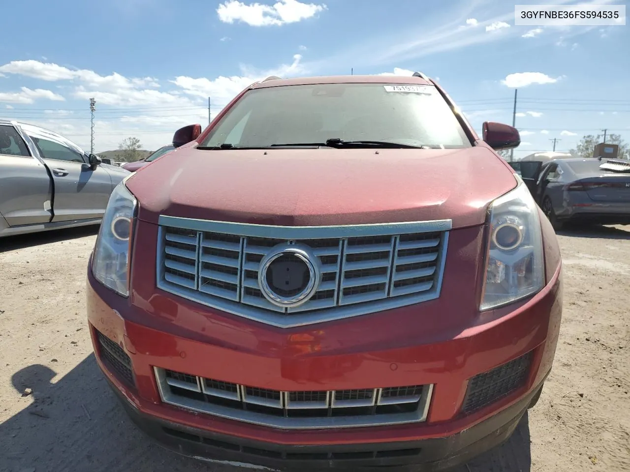 2015 Cadillac Srx Luxury Collection VIN: 3GYFNBE36FS594535 Lot: 75193794