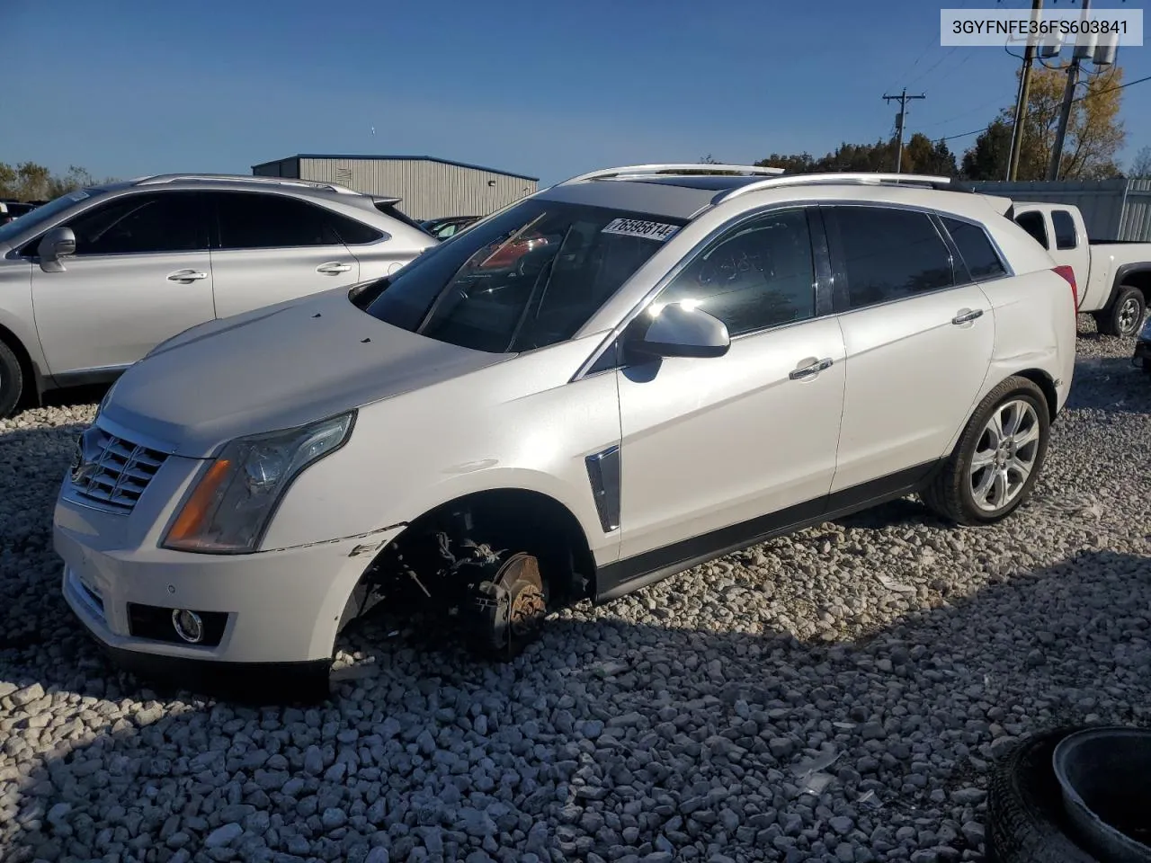 2015 Cadillac Srx Performance Collection VIN: 3GYFNFE36FS603841 Lot: 76595614