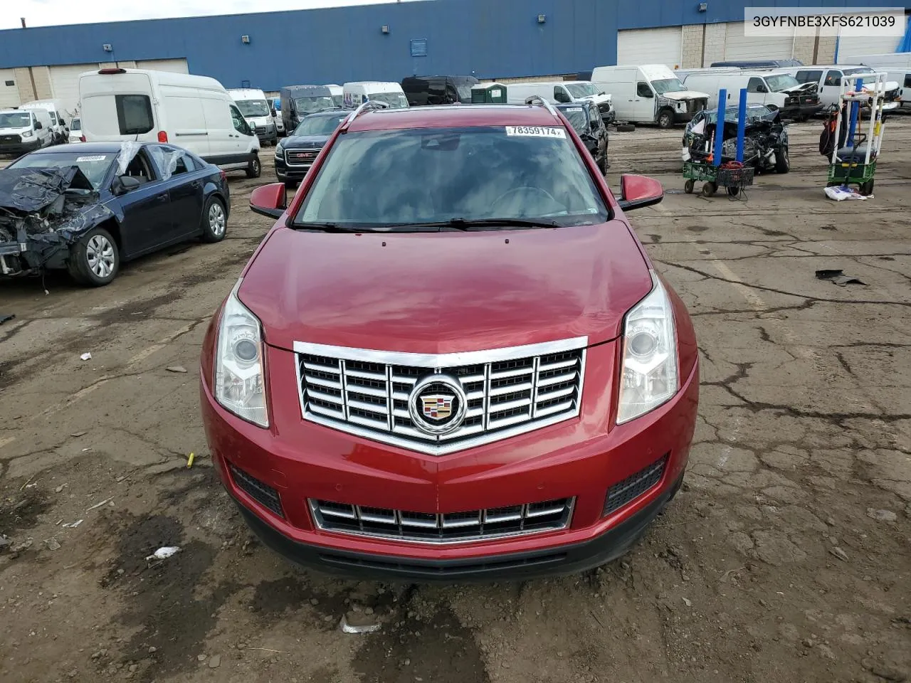 2015 Cadillac Srx Luxury Collection VIN: 3GYFNBE3XFS621039 Lot: 78359174