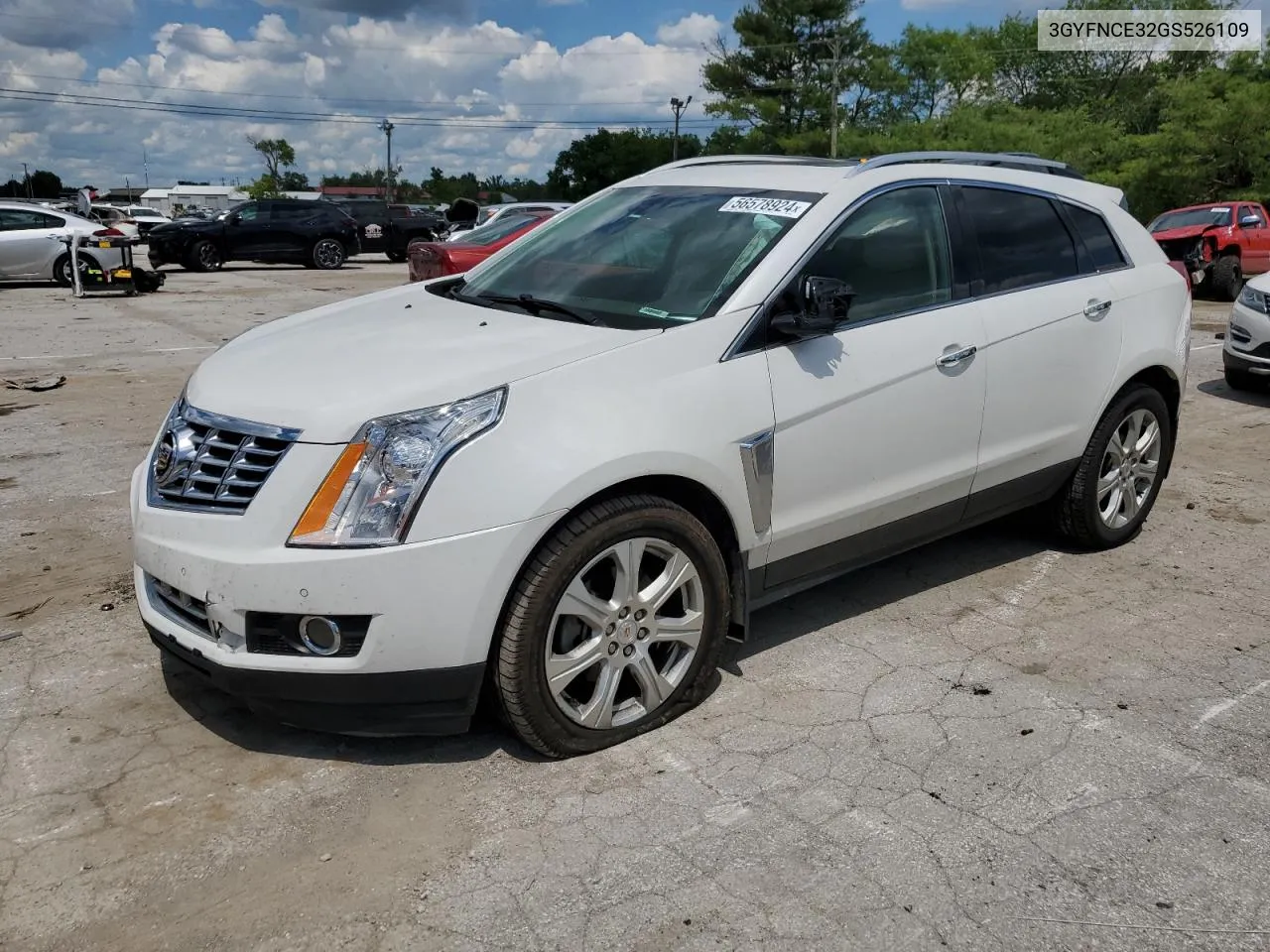 2016 Cadillac Srx Performance Collection VIN: 3GYFNCE32GS526109 Lot: 56578924