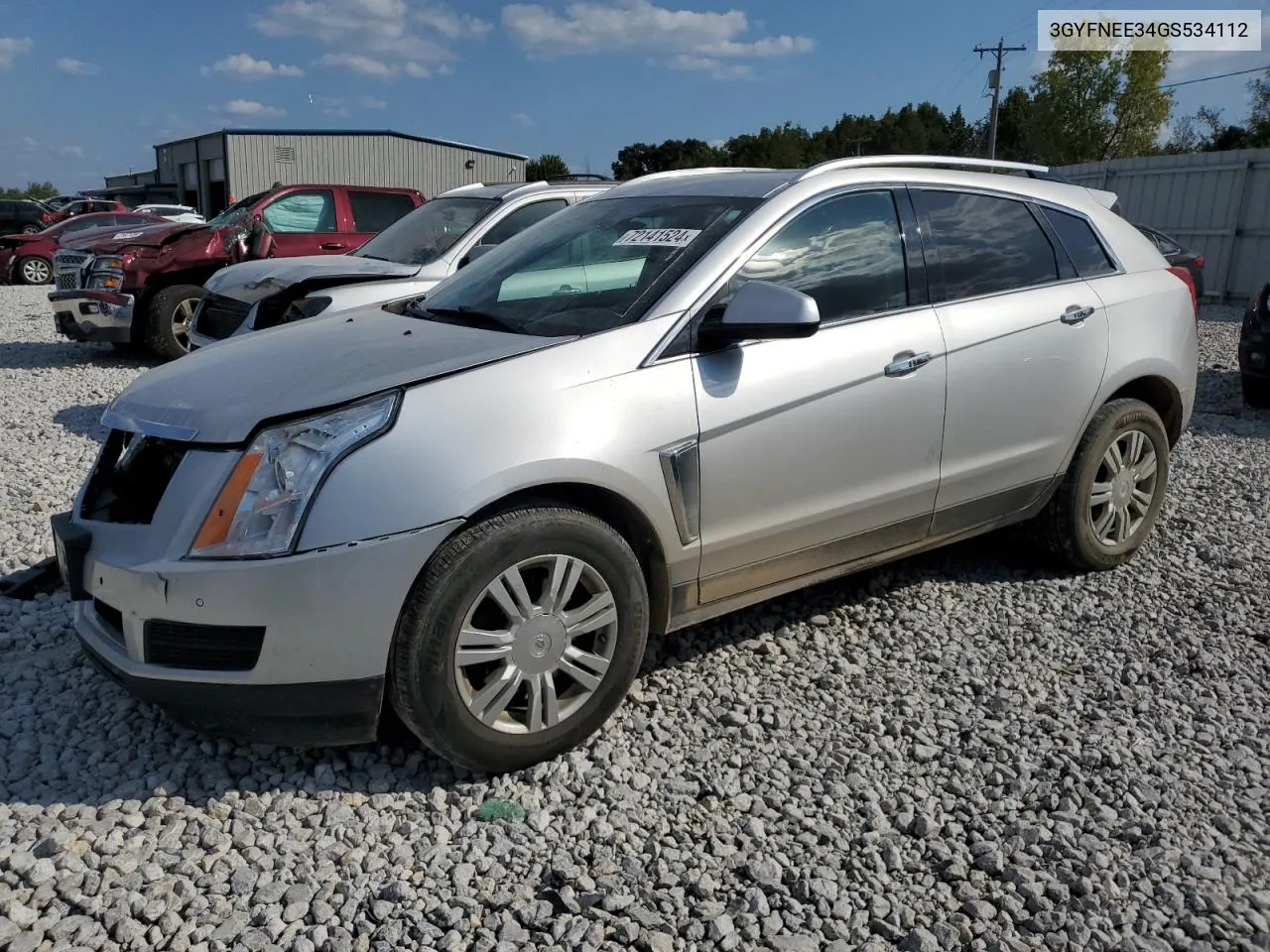 2016 Cadillac Srx Luxury Collection VIN: 3GYFNEE34GS534112 Lot: 72141524