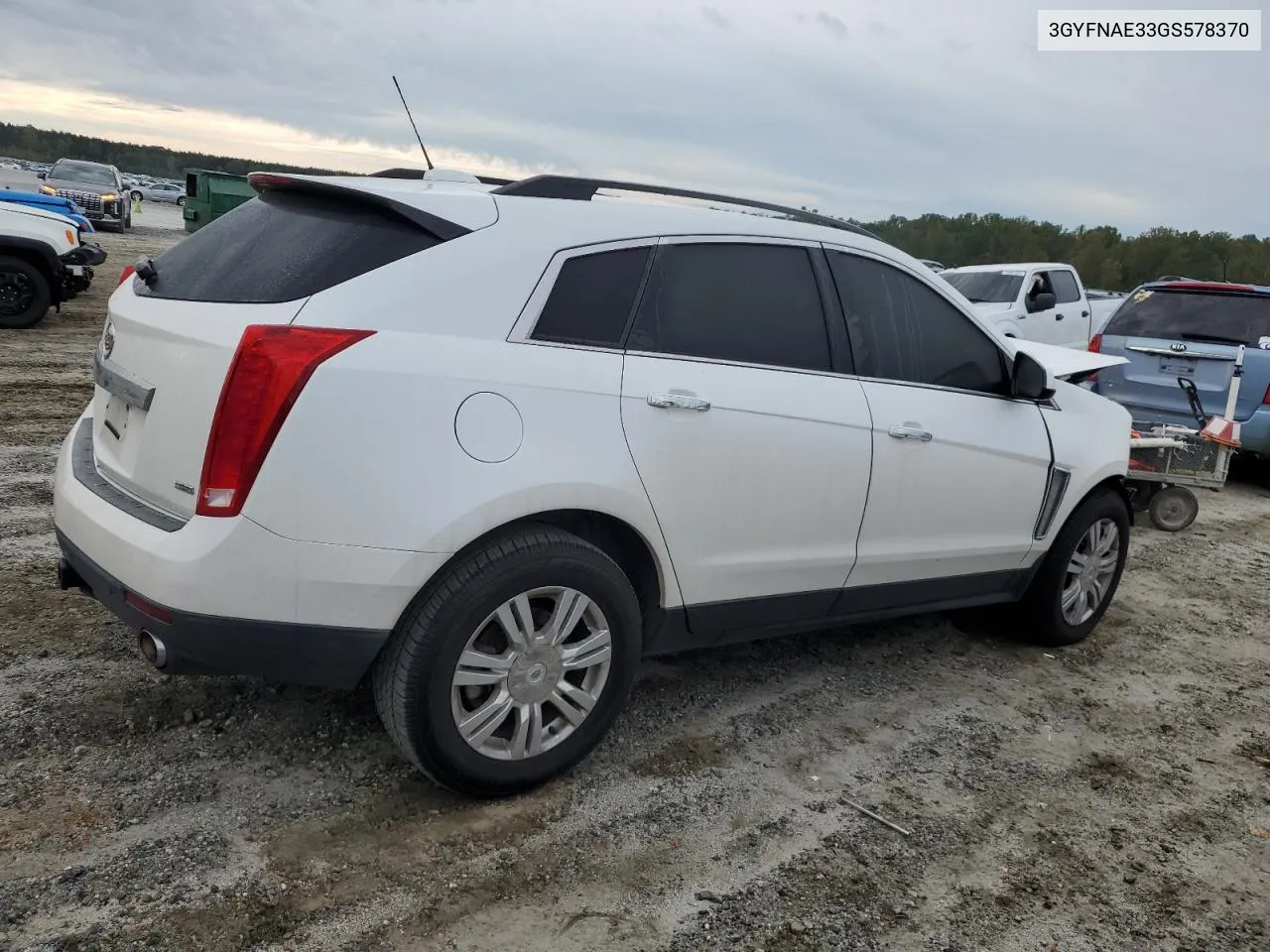 2016 Cadillac Srx VIN: 3GYFNAE33GS578370 Lot: 73984794