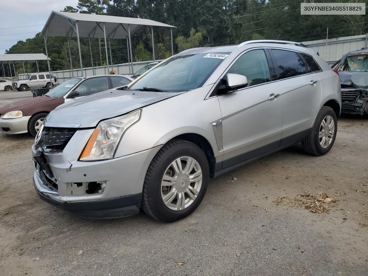 2016 Cadillac Srx Luxury Collection VIN: 3GYFNBE34GS518829 Lot: 74262464