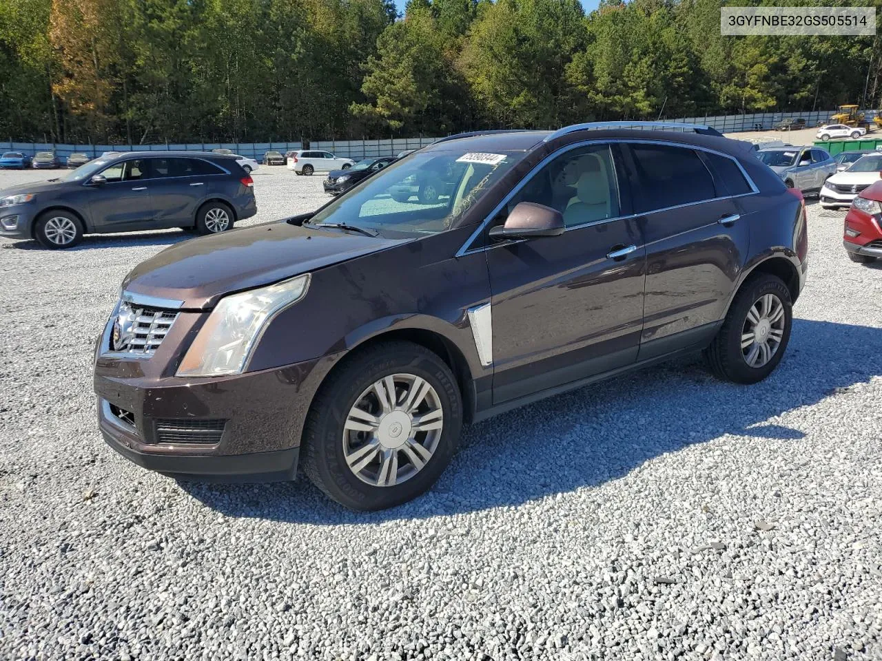 2016 Cadillac Srx Luxury Collection VIN: 3GYFNBE32GS505514 Lot: 75390344