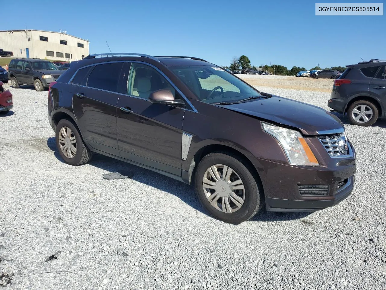 2016 Cadillac Srx Luxury Collection VIN: 3GYFNBE32GS505514 Lot: 75390344