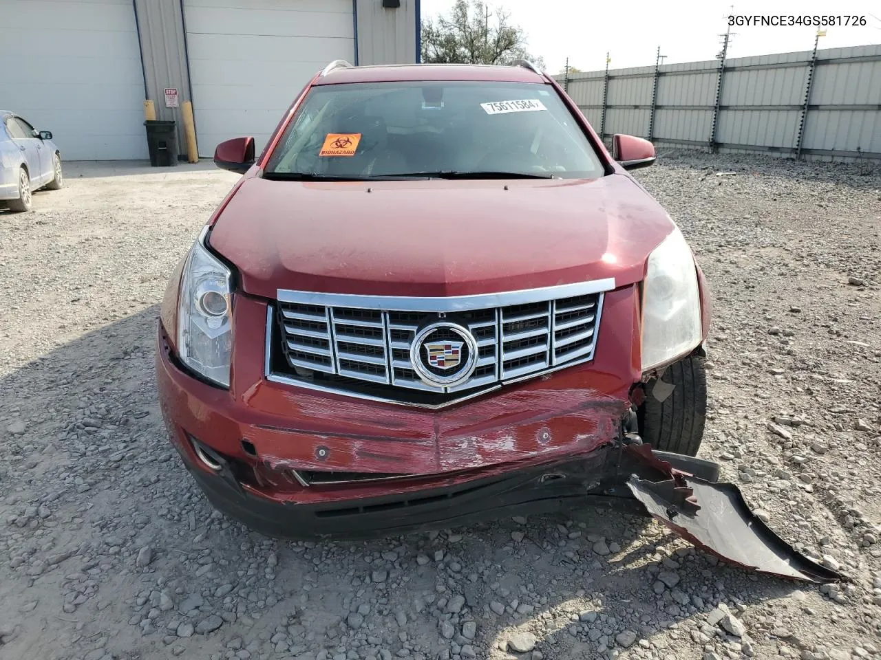 2016 Cadillac Srx Performance Collection VIN: 3GYFNCE34GS581726 Lot: 75611584