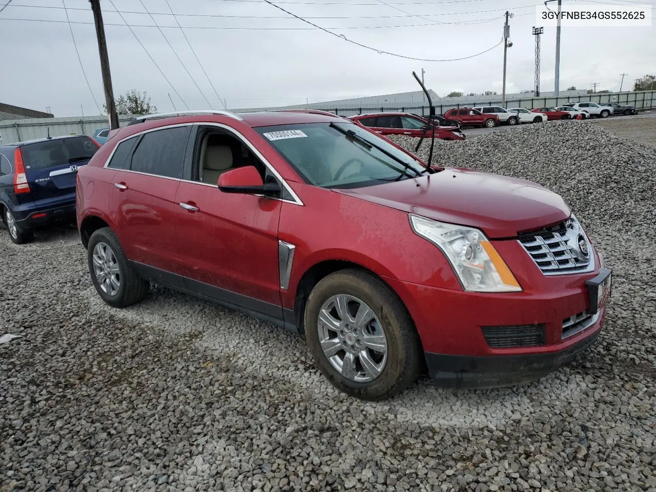 2016 Cadillac Srx Luxury Collection VIN: 3GYFNBE34GS552625 Lot: 76561524