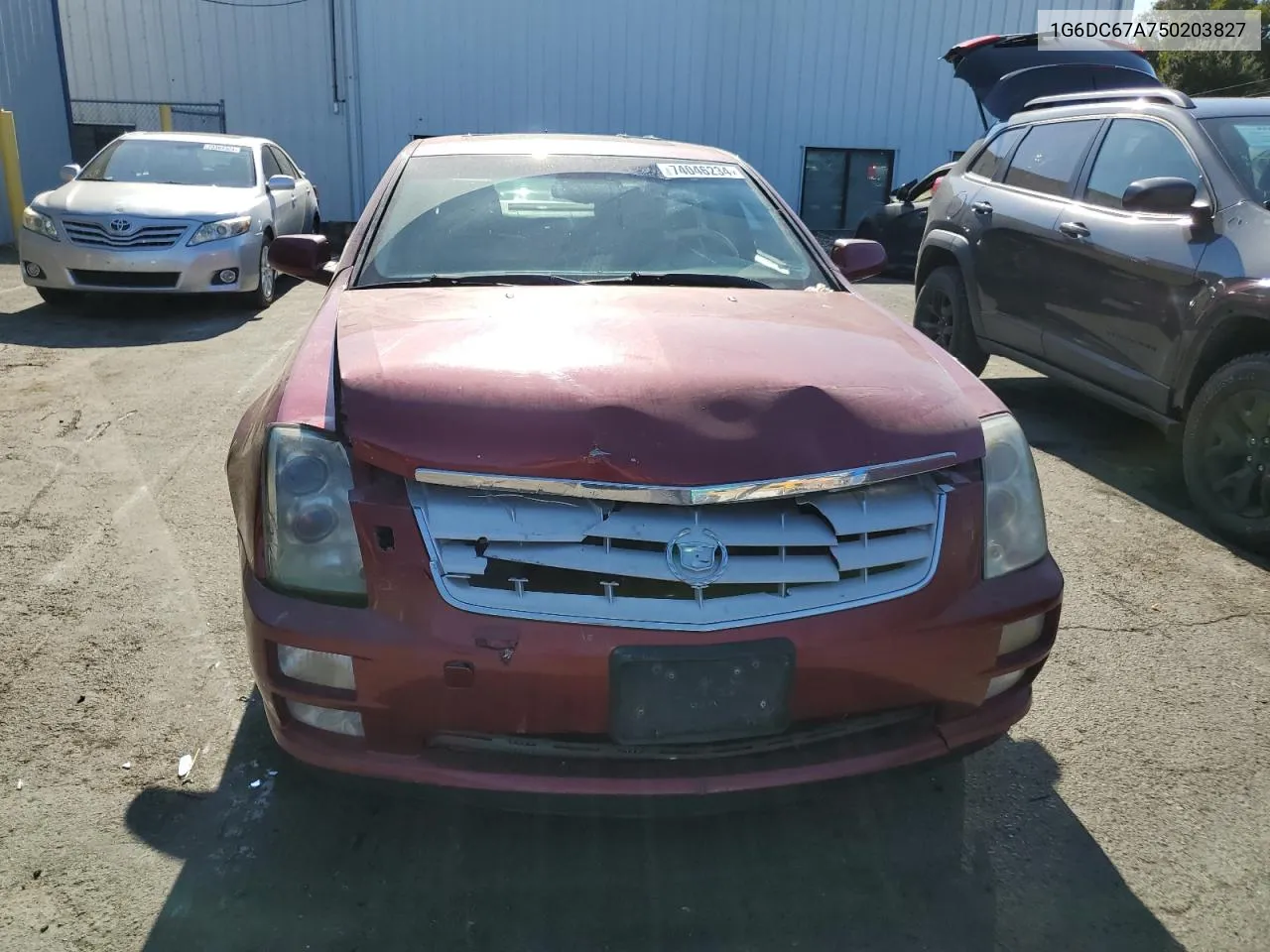 2005 Cadillac Sts VIN: 1G6DC67A750203827 Lot: 74046234