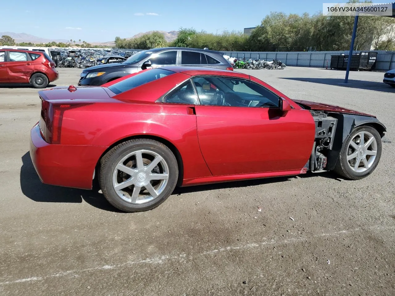 2004 Cadillac Xlr VIN: 1G6YV34A345600127 Lot: 68859774