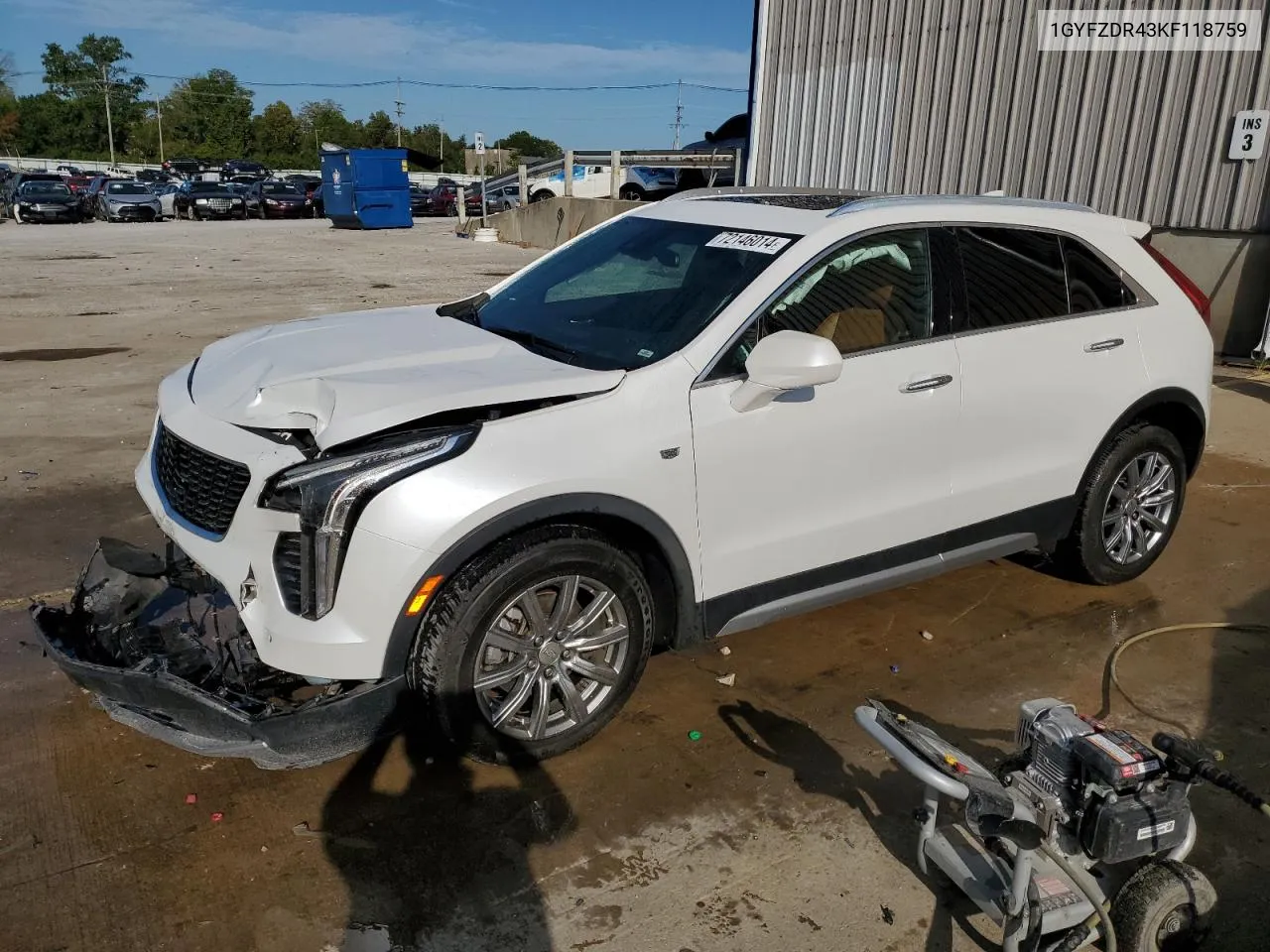 1GYFZDR43KF118759 2019 Cadillac Xt4 Premium Luxury