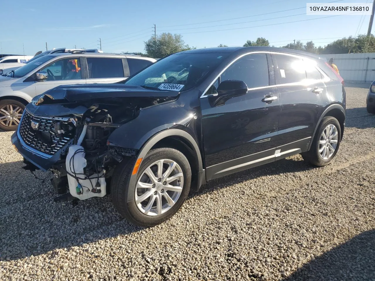 2022 Cadillac Xt4 Luxury VIN: 1GYAZAR45NF136810 Lot: 74359664