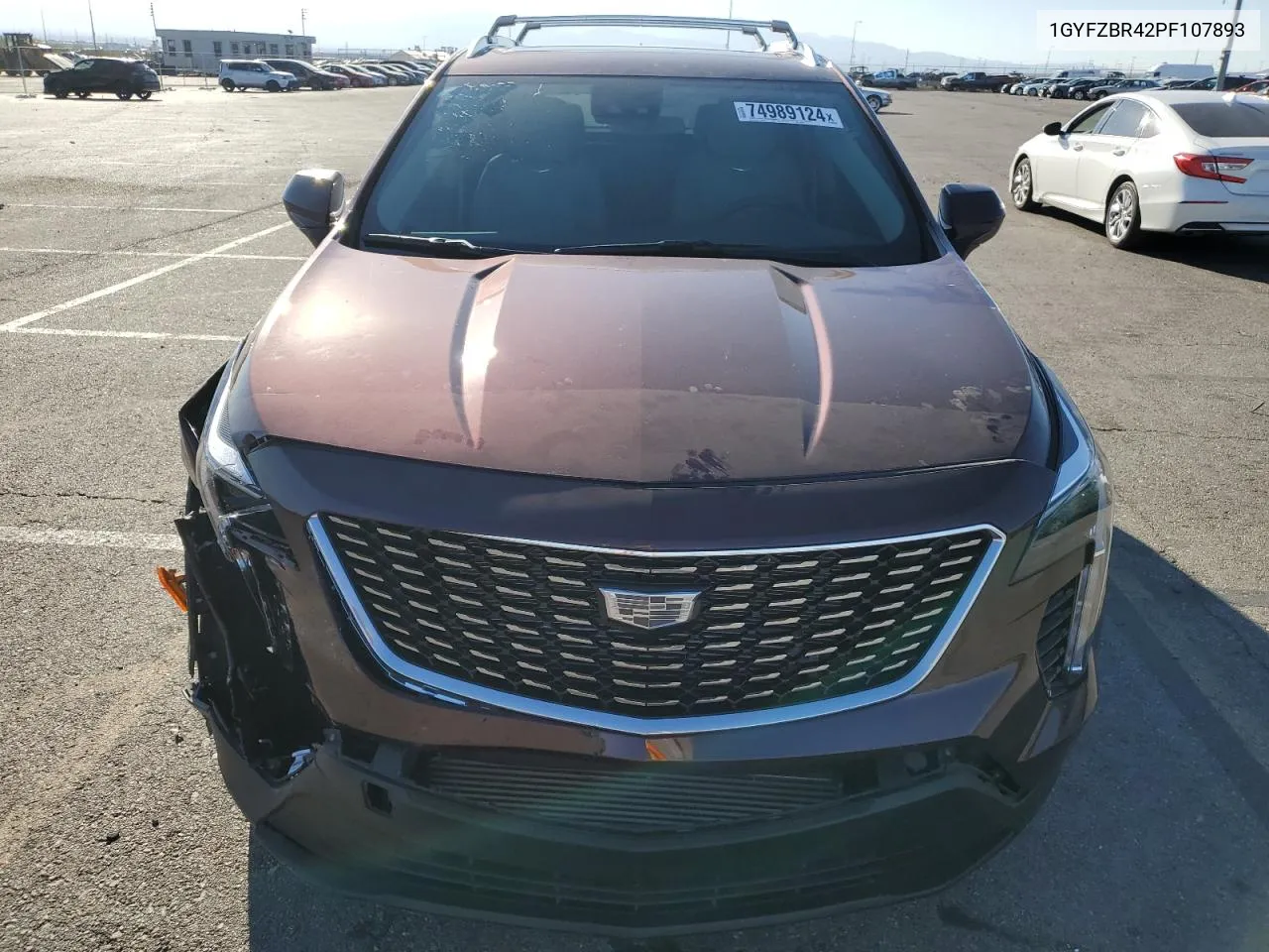 2023 Cadillac Xt4 Luxury VIN: 1GYFZBR42PF107893 Lot: 74989124