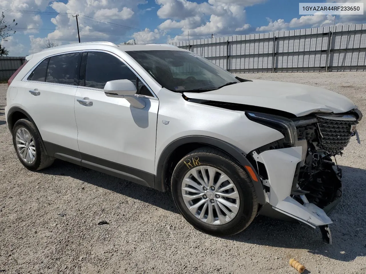 1GYAZAR44RF233650 2024 Cadillac Xt4 Luxury