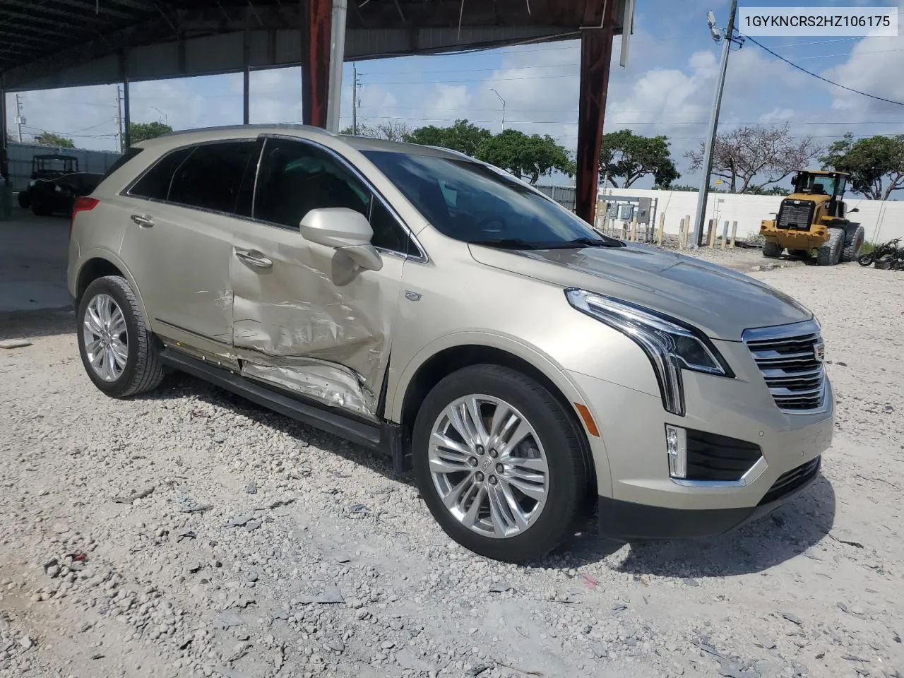 2017 Cadillac Xt5 Premium Luxury VIN: 1GYKNCRS2HZ106175 Lot: 64421984