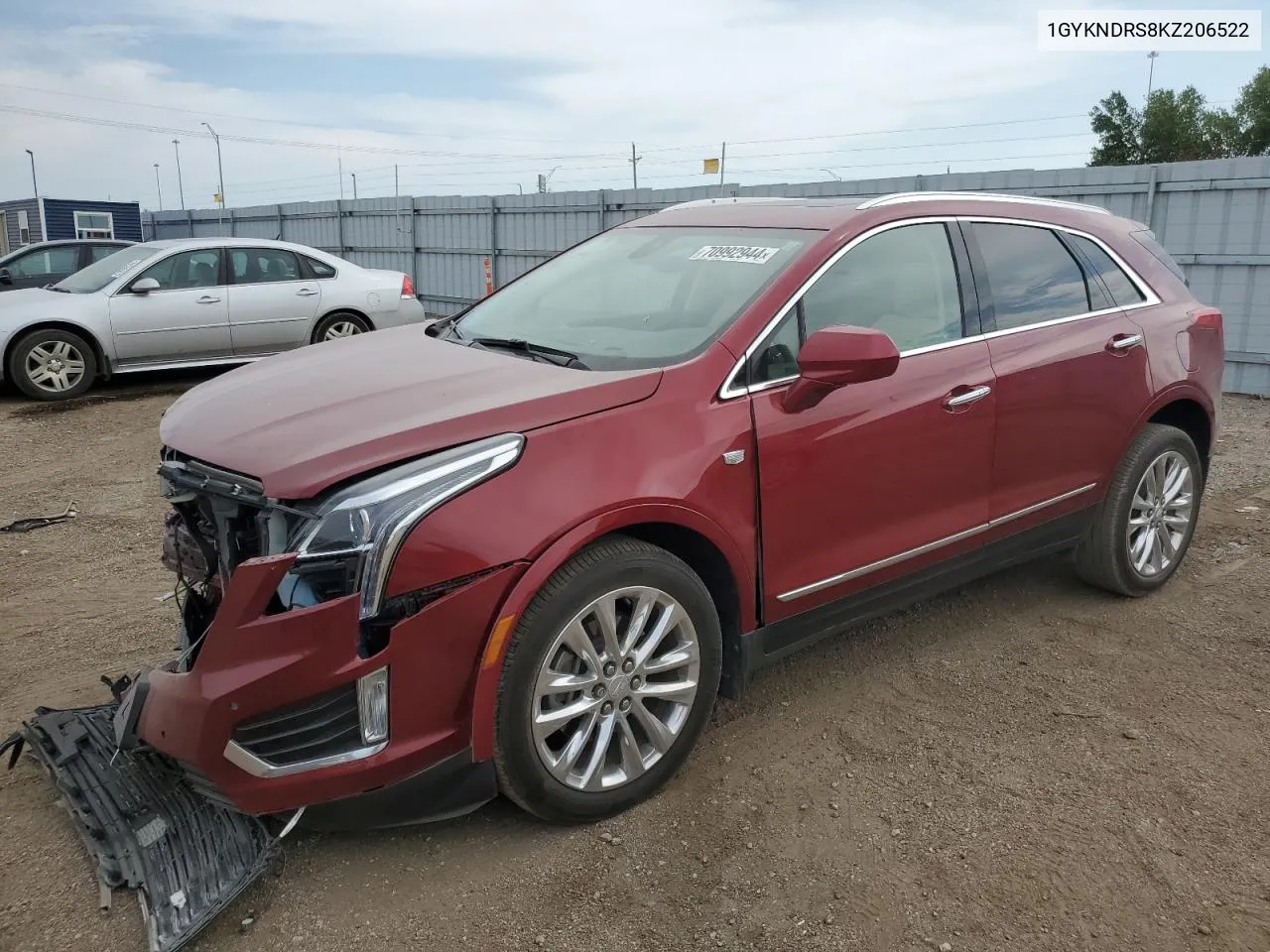 1GYKNDRS8KZ206522 2019 Cadillac Xt5 Luxury