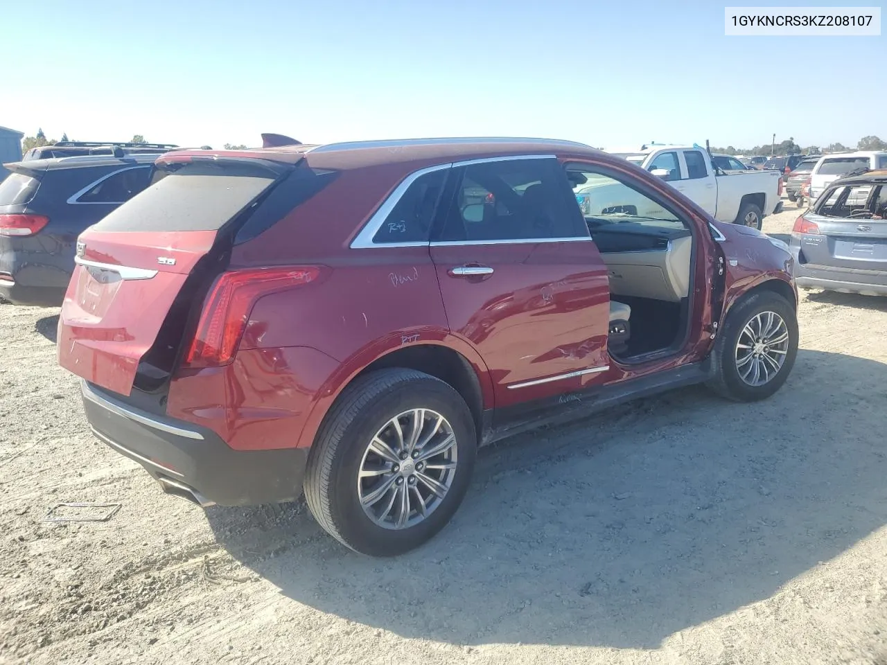 2019 Cadillac Xt5 Luxury VIN: 1GYKNCRS3KZ208107 Lot: 72327714