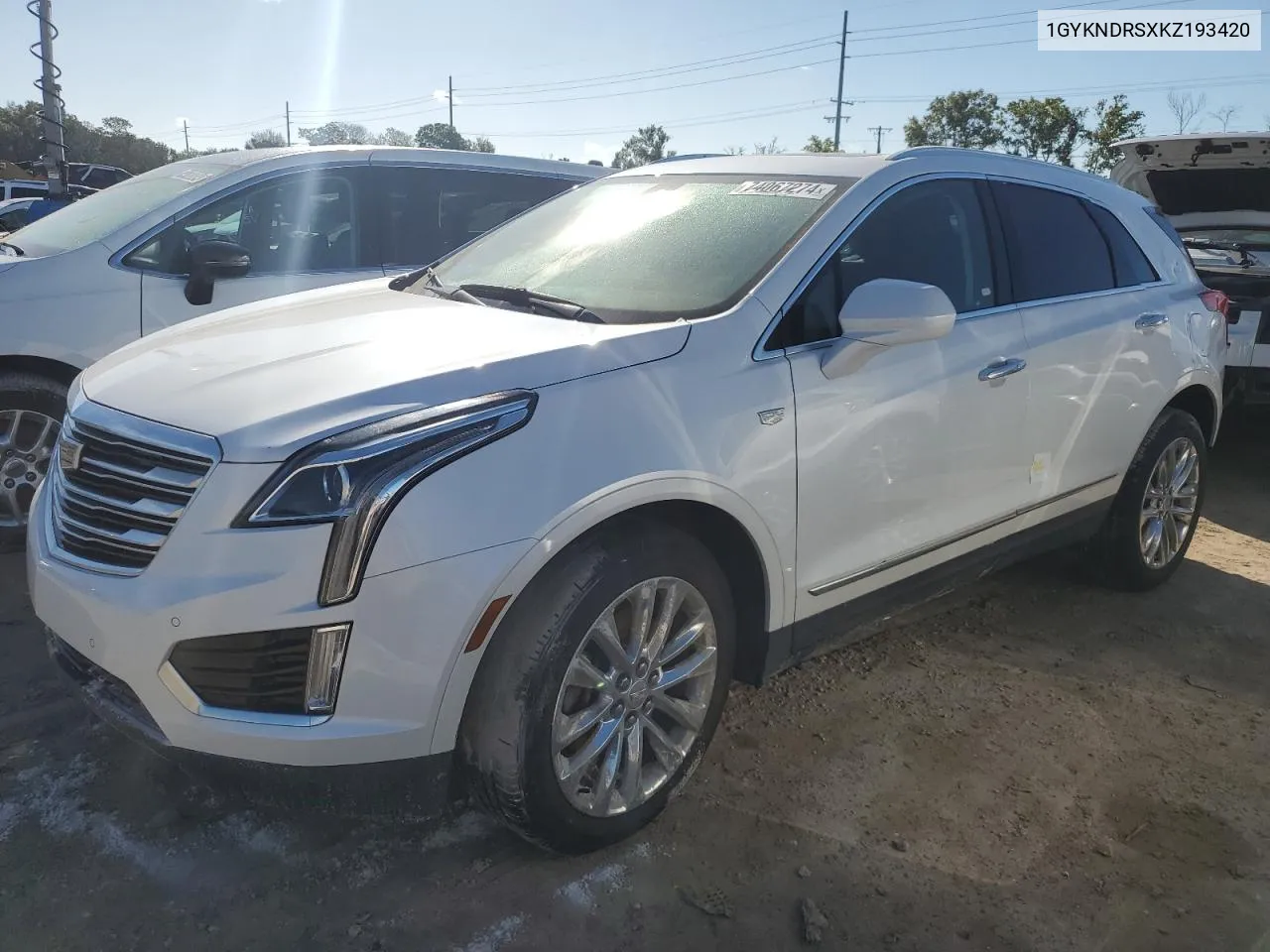 2019 Cadillac Xt5 Luxury VIN: 1GYKNDRSXKZ193420 Lot: 74067274