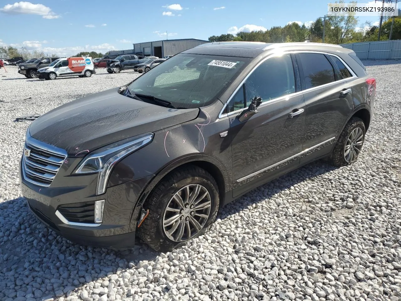 2019 Cadillac Xt5 Luxury VIN: 1GYKNDRS5KZ193986 Lot: 74551044